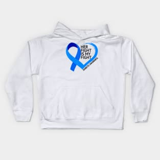 Diabetes awareness Her Fight Is My Fight Diabetes T1D T2D Gift Kids Hoodie